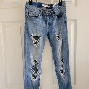 KanCan Mid Rise Destroyed Slim Fit Jeans